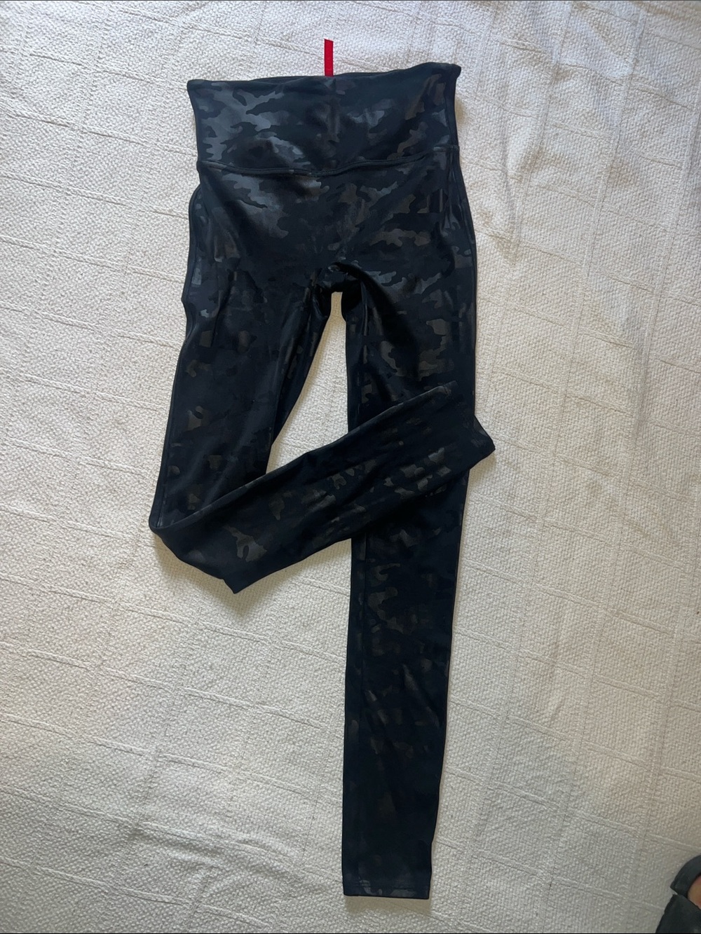 SPANX Black Subtle Camo High-Waist Leggings